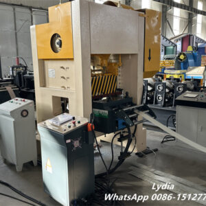 Punching line05 Heavy duty punching die installed in metal perforation machine