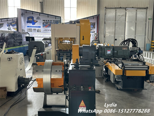 Punching line08 Recoiler for perforated metal coils with torque control