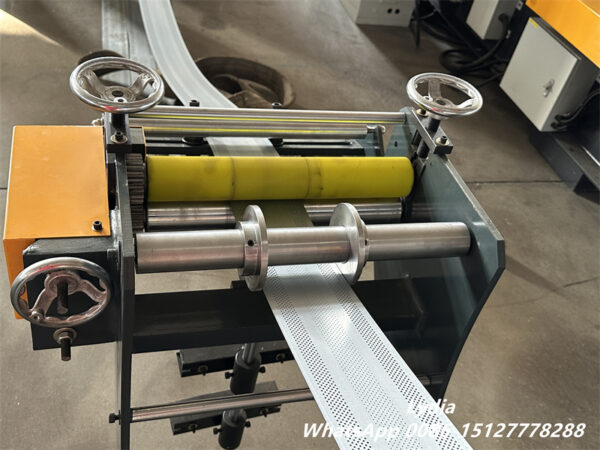 Punching line10 Perforated steel sheet with round hole pattern produced by punching machine