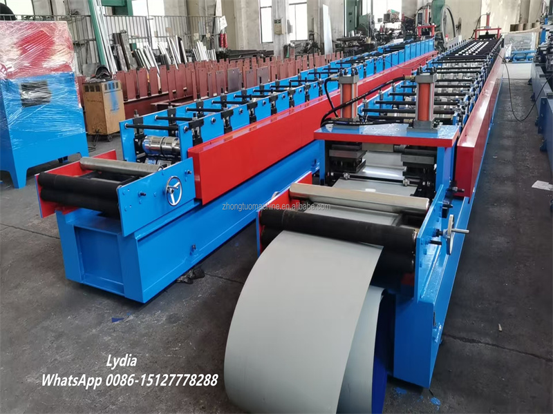 High speed aluminum soffit panel roll forming line with PLC control system