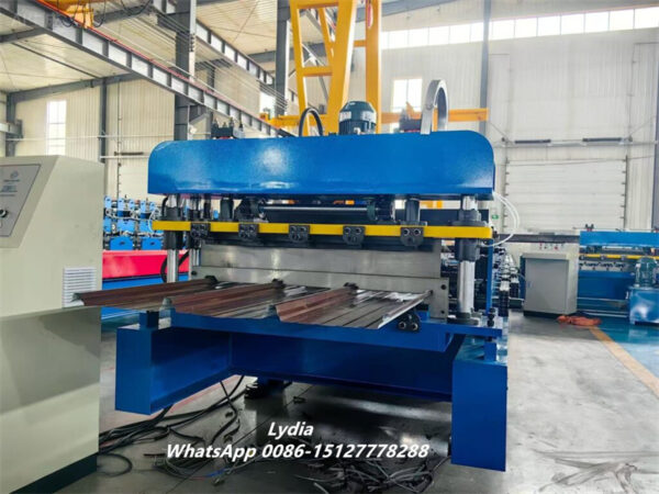 solar panel 04 Roofing sheet roll forming process in factory workshop