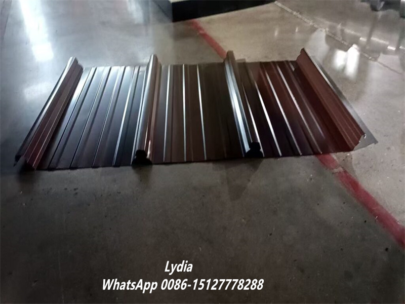 Trapezoidal metal roofing sheet finished product