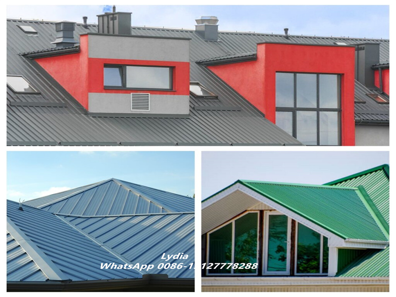 Industrial factory metal roof sheet installation