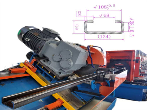 8mm heavy duty01 forklift sliding rail roll forming machine production line
