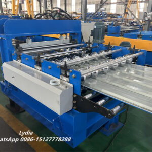 Metal roof panel arch forming machine