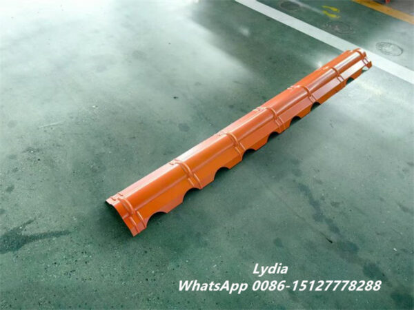 Ridge cap01 steel ridge cap roll forming machine working process