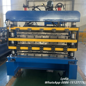 Three layer roof sheet03 triple layer metal roofing sheet roll forming machine production line