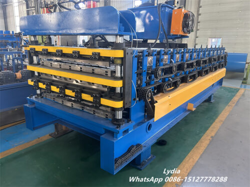 triple layer metal roofing sheet roll forming machine production line