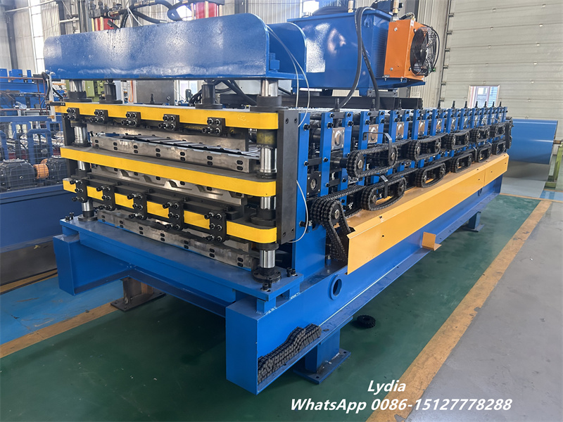 triple layer metal roofing sheet roll forming machine production line