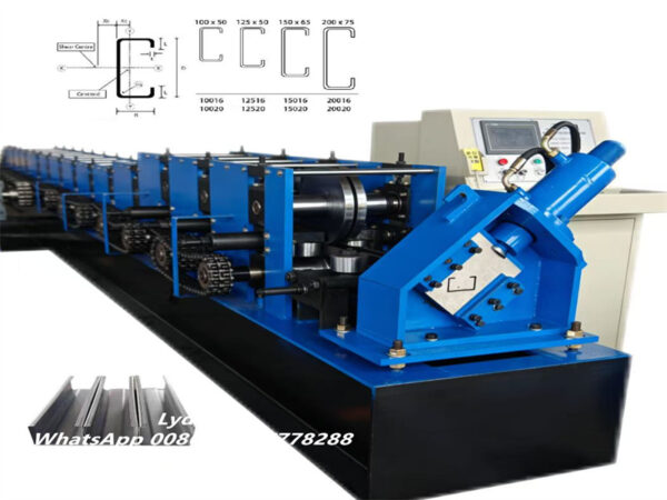 C Purlin Roll Forming Machine03 finished C purlin profiles in different sizes produced by roll forming machine