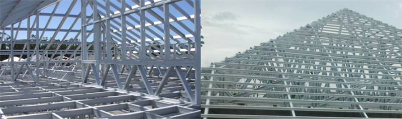 galvanized steel C purlins used in metal roof and wall structure