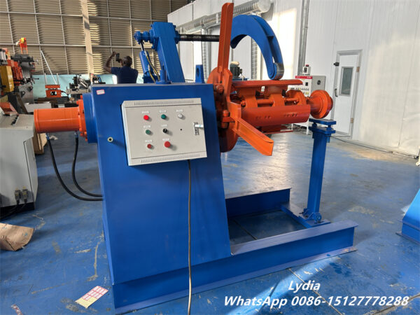 CZ purlin Machine02 hydraulic decoiler 5 ton for C Z purlin roll forming line