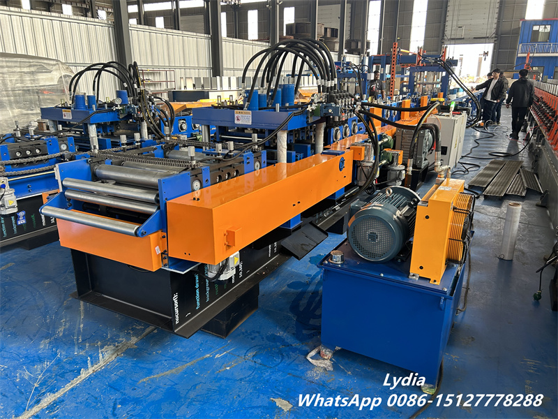 hydraulic pre punching system for C Z purlin machine