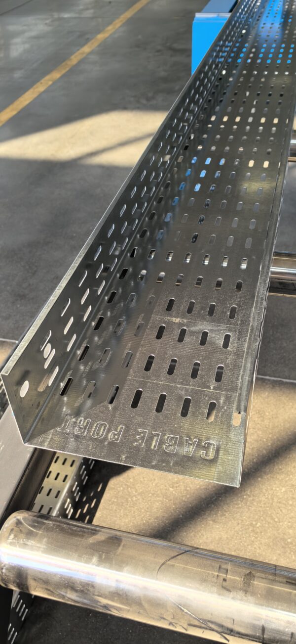Cable continuous punching system for steel track