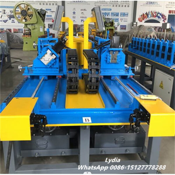 Combo hat profile and wall angle04 Automatic combo profile roll forming machine producing C stud and wall angle profiles