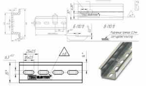 DIN rail roll forming machine production line