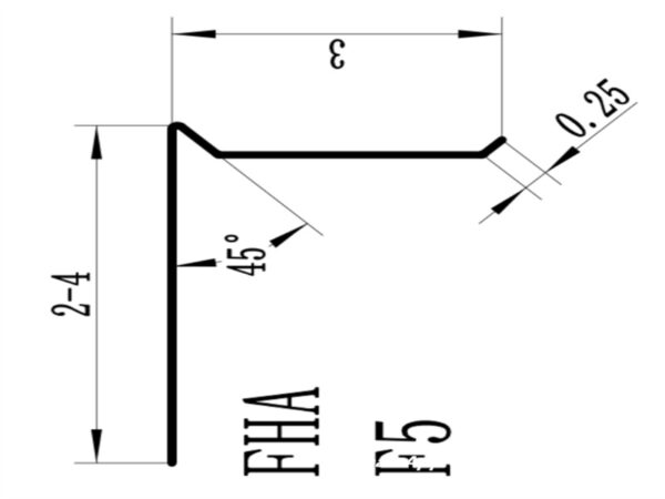 FHA F5 Drip Edge Profile10 FHA F5 drip edge profile used for roof edge water protection system