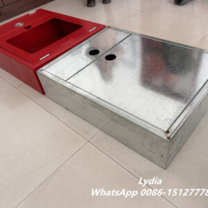 Dual bending stations and automated conveyor for fire safety cabinet doors