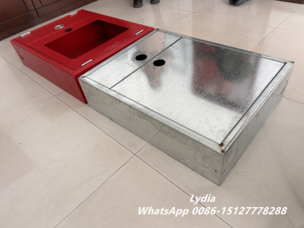Dual bending stations and automated conveyor for fire safety cabinet doors
