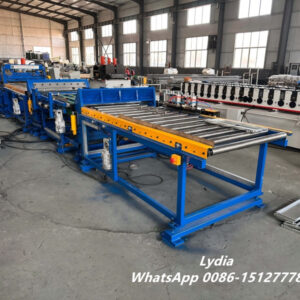Hydraulic punching and servo feeding system for steel door panel production