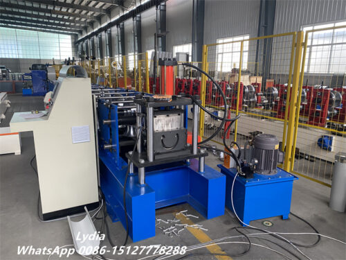 Round Gutter Machine09 Automatic gutter roll forming machine with PLC control