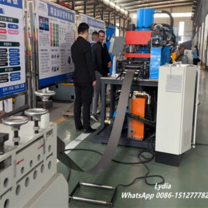 Supermarket vertical pallet racks machine07 Pallet racking upright roll forming machine full view