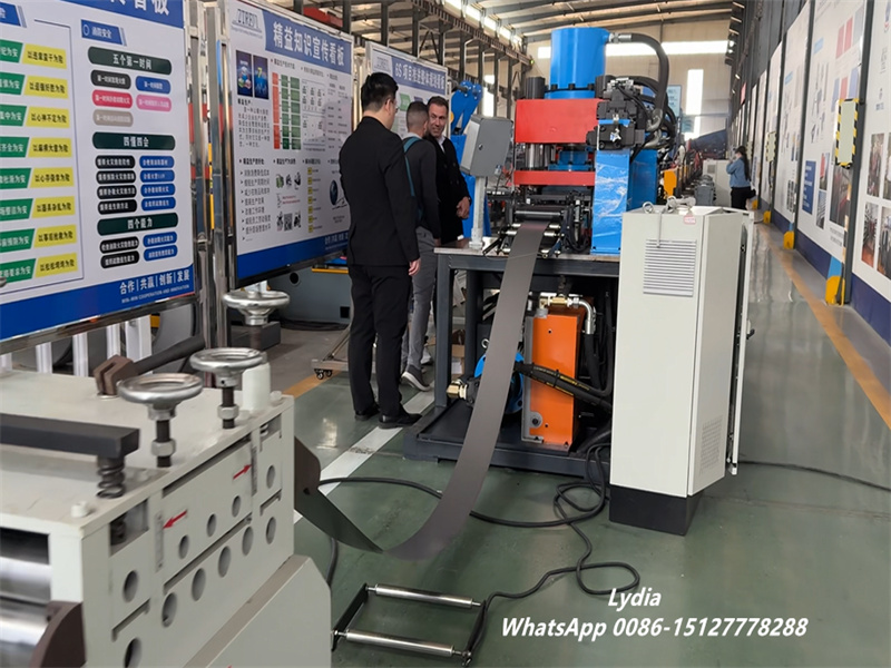 Pallet racking upright roll forming machine full view