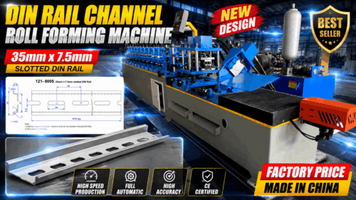 Zhongtuo DIN Rail Roll Forming Machine for 35mm Top Hat, C Type and G Type Electrical Mounting Rails