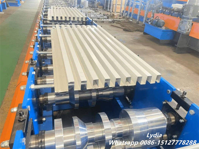 roller stations forming 90 degree metal wall cladding panel profile