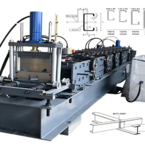 C purlin01 Hydraulic cutting system of automatic C purlin machine
