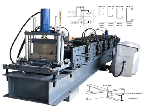 Hydraulic cutting system of automatic C purlin machine