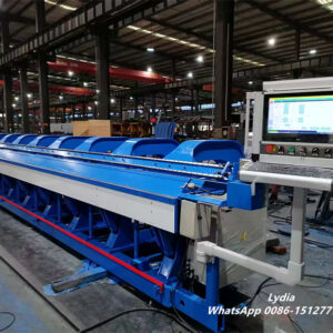 CNC folding machine working on sheet metal bending process