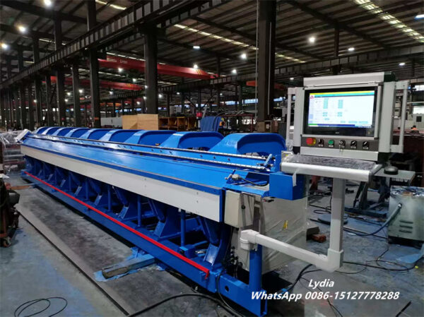 CNC folding machine working on sheet metal bending process