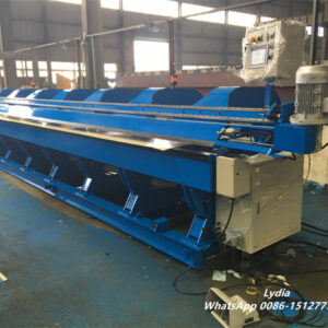 CNC folding machine working on sheet metal bending process
