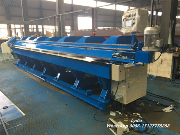 CNC folding machine working on sheet metal bending process