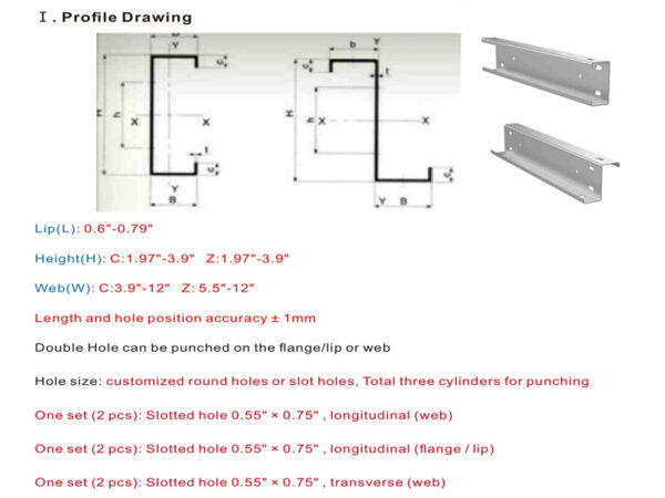 Cee Zee Eave07 Zee purlin machine