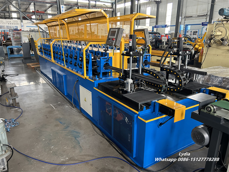 Automatic corrugated steel fencing machine