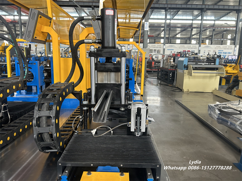 Automatic corrugated steel fencing machine