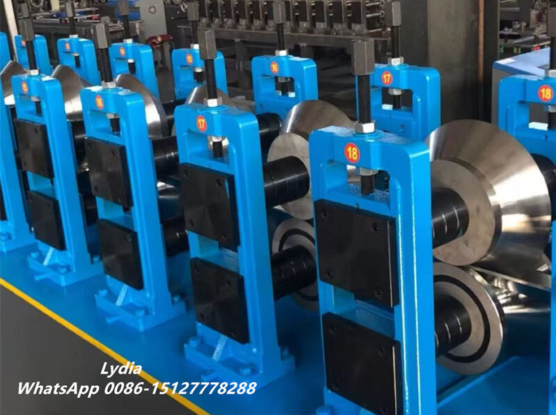 Roller stations detail of Metal Roofing Drip Edge Roll Forming Machine (45# steel chrome plated)