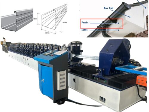 Fascia Gutter001 Roof rain gutter forming machine with hydraulic system