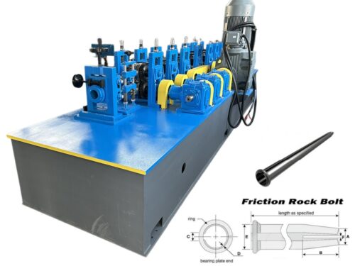 Split set friction rock bolt slotted tube for underground mining support