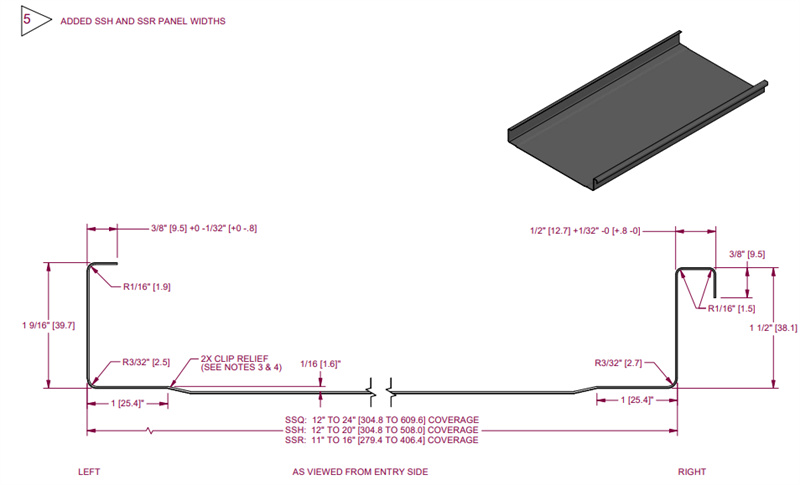 SS100 – 1″ Mechanical Seam