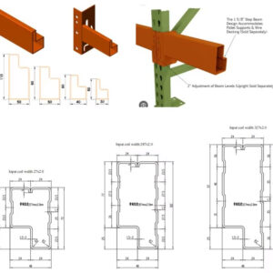 Step Beam P Beam006 industrial pallet racking beam manufacturing machine