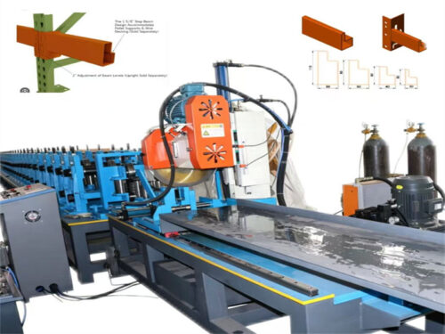 high speed warehouse rack beam forming machine