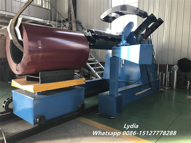 Hydraulic decoiler for TN40 roof sheet roll forming machine