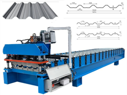 high speed trapezoidal roofing sheet production line
