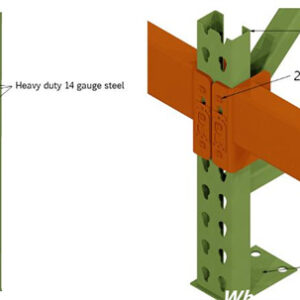 Upright Pillar Rack05 Supermarket shelf upright profile produced by roll forming machine