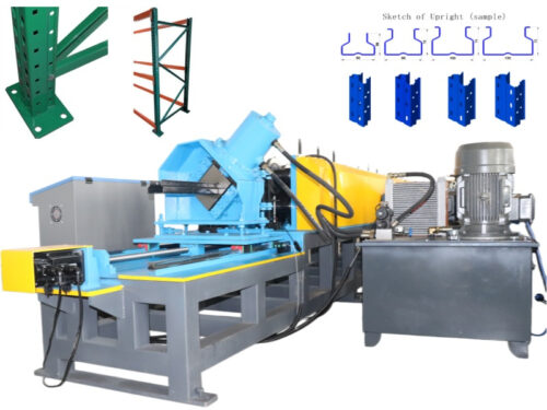 Zhongtuo Super Market Storage Shelf Upright Pillar Rack Roll Forming Machine for Warehouse Pallet Rack Manufacturing