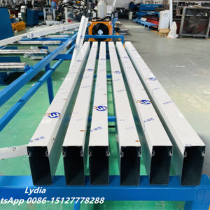 baffle ceiling machine02 Automatic metal U baffle ceiling production line with PLC control system
