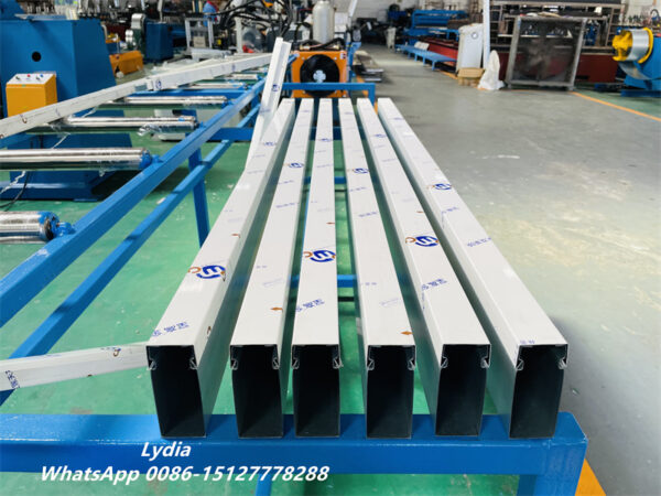 baffle ceiling machine02 Automatic metal U baffle ceiling production line with PLC control system